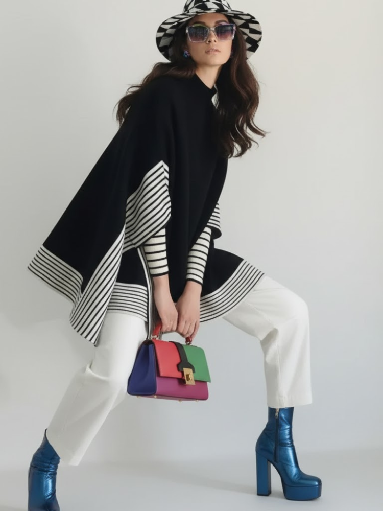 UPPER EAST SIDE Women's Cape VOGUE Collection BYMANYC ® New York: Black / One Size