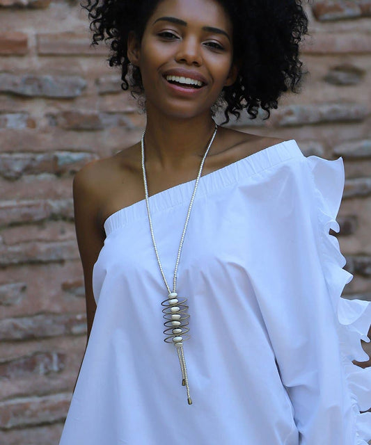 Silver Plated Hand Made Minimal Chain Necklace: Silver / Brass
