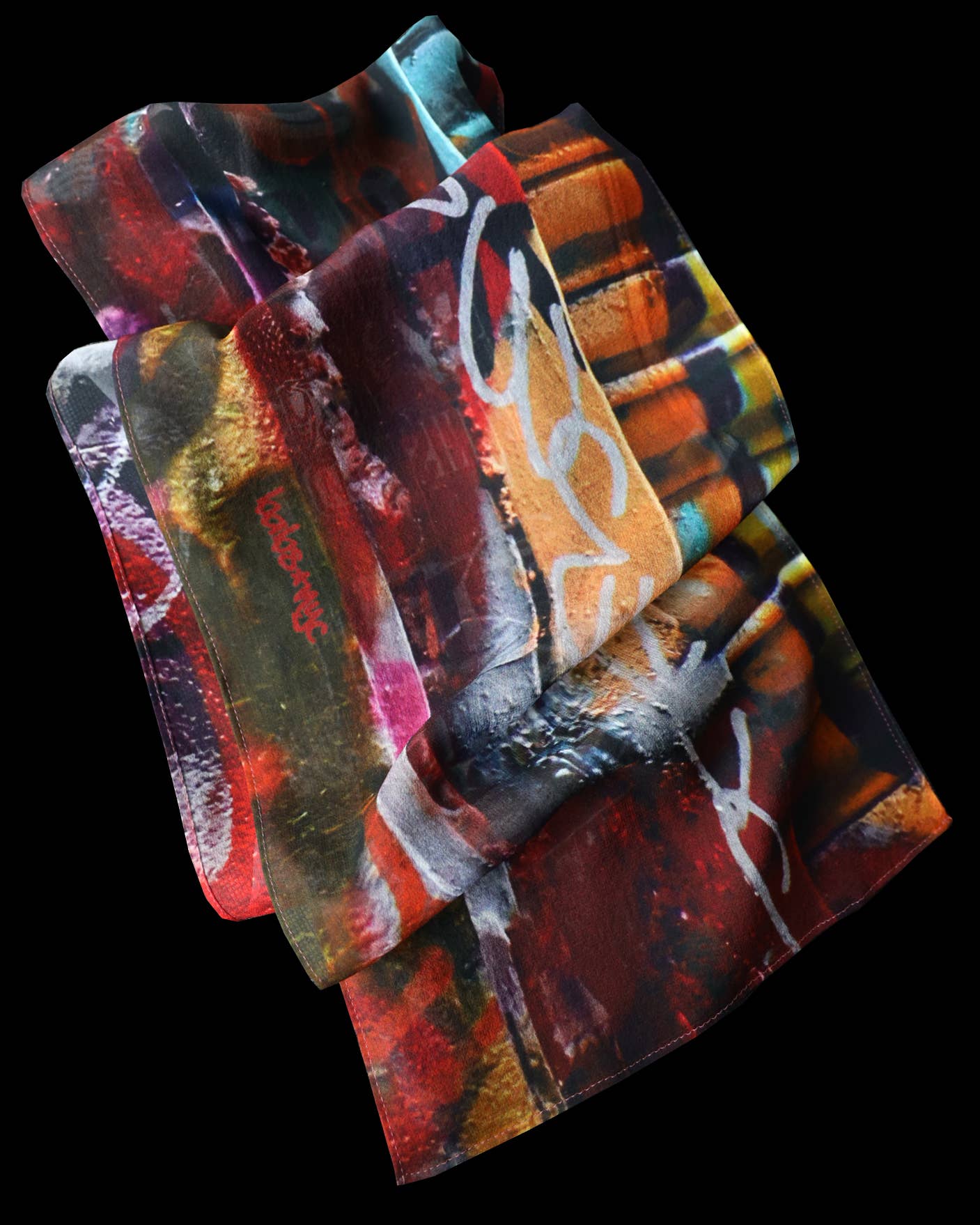 Babs Graffiti Print Silk Scarf