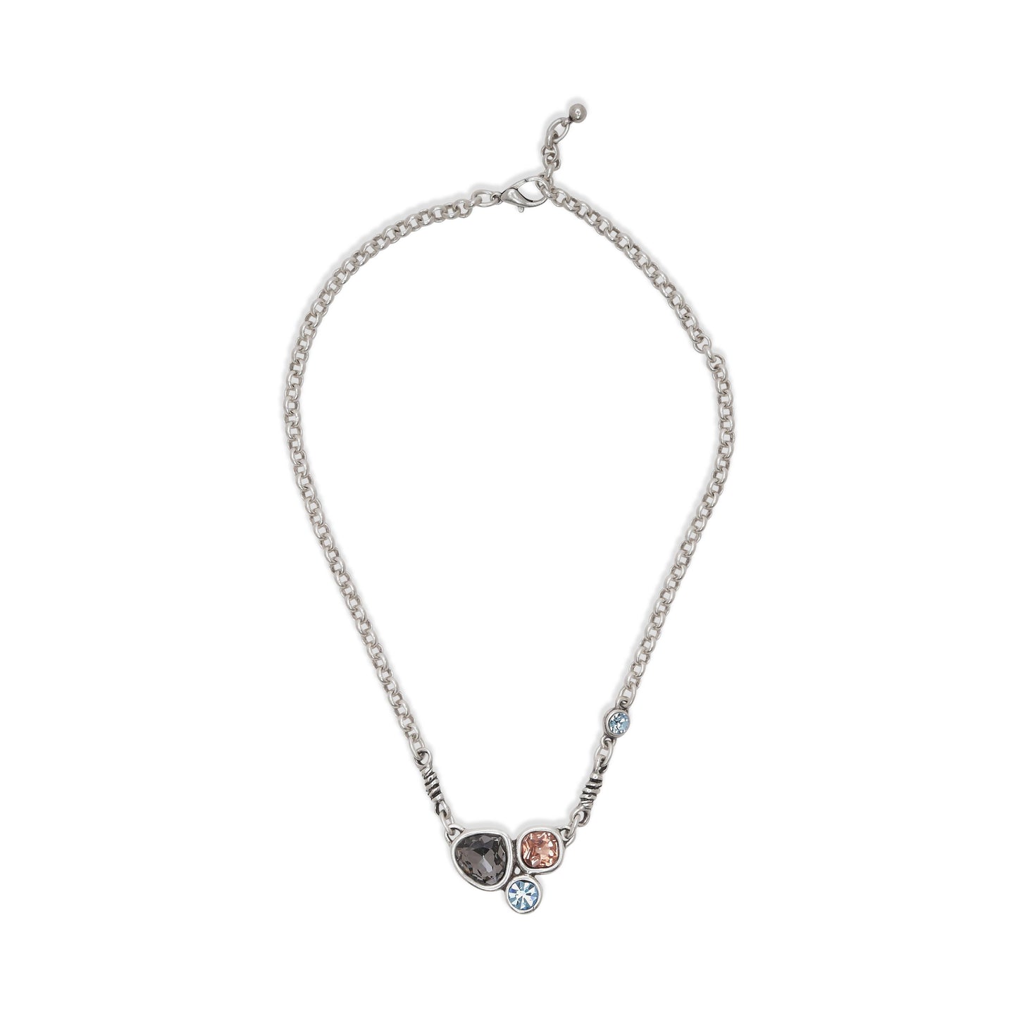Handmade Multicolor Pewter Necklace - 4020