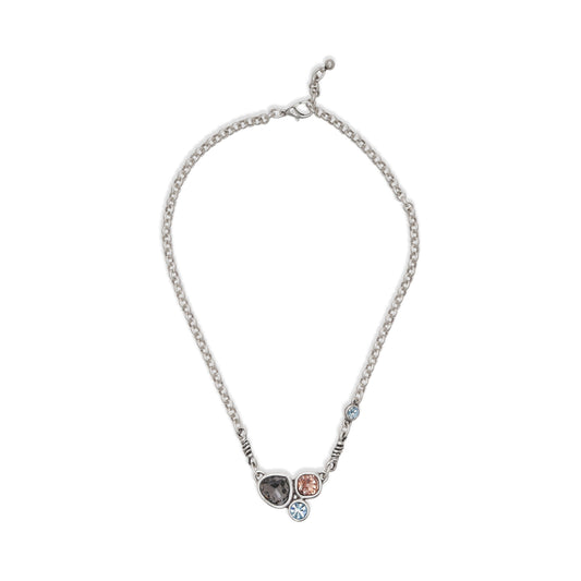 Handmade Multicolor Pewter Necklace - 4020