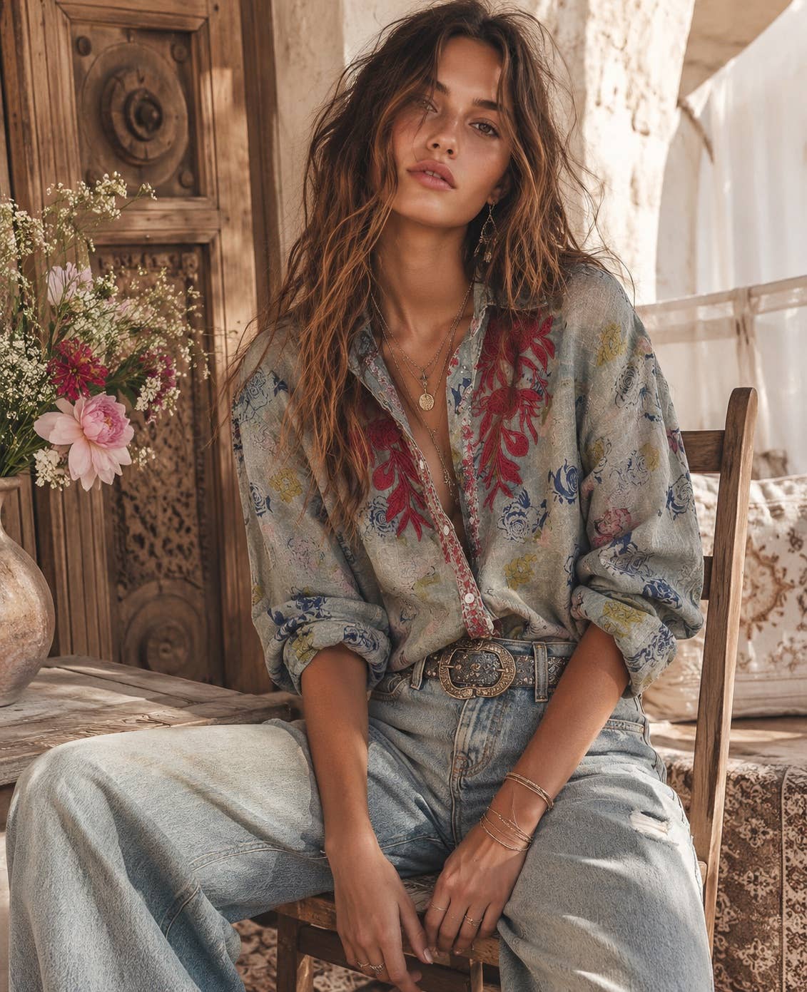 Colette wildflower top: XL