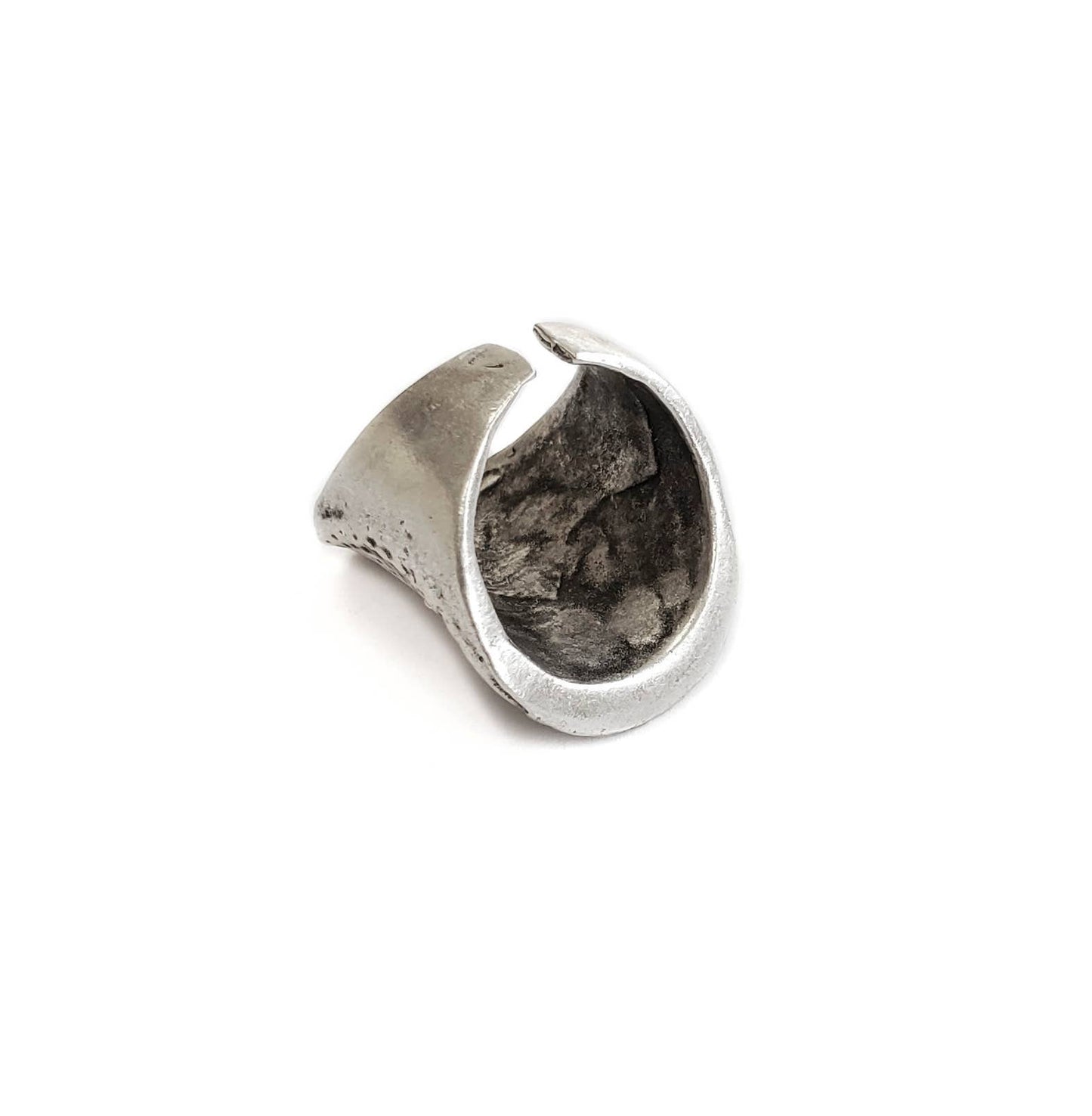 Handmade Boho Brass Ring In Silver Plated - ZRC-021