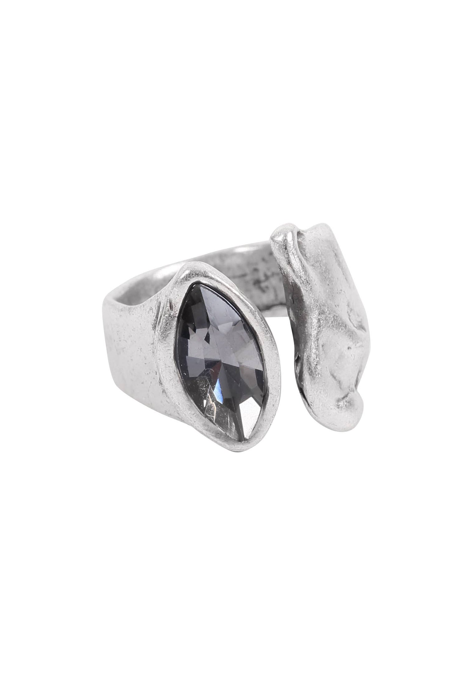 Handmade Crystal Brass Ring - 6834