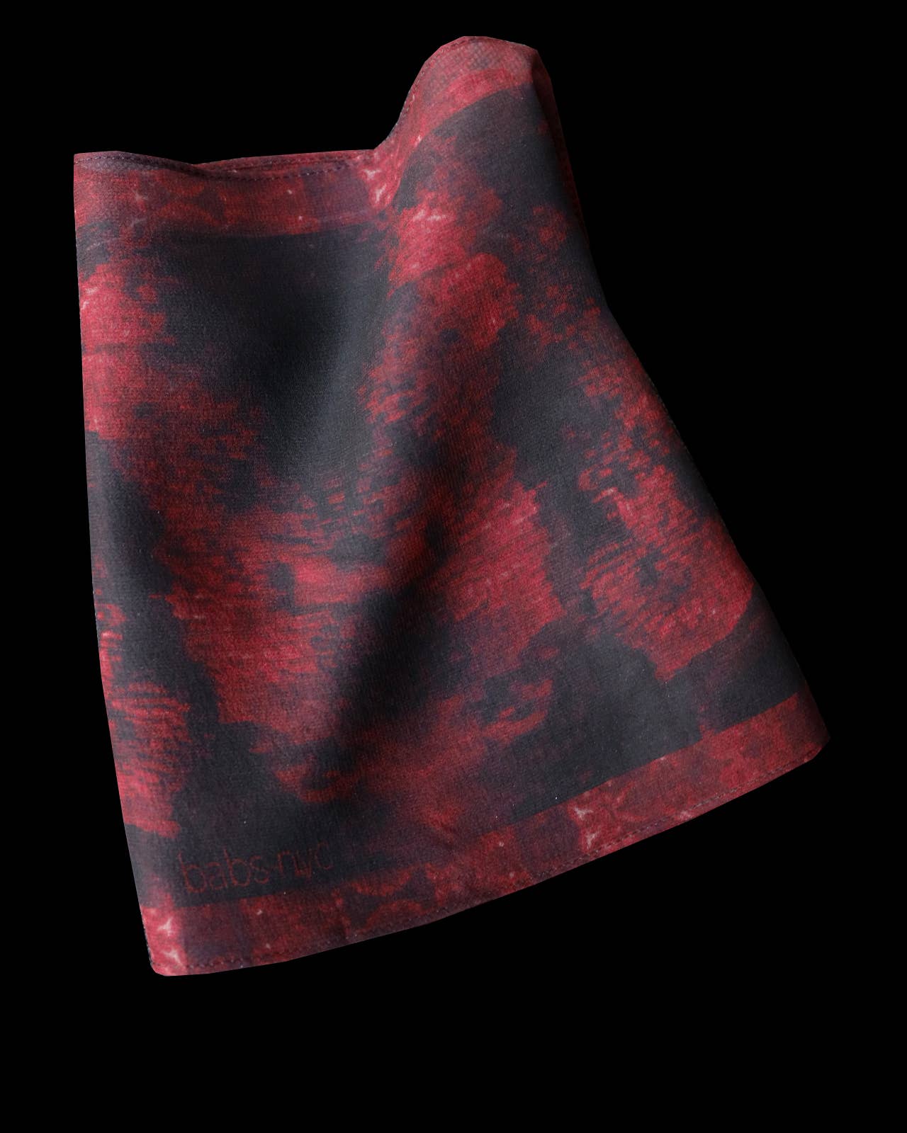 Babs Red Coral Print Silk Georgette Scarf