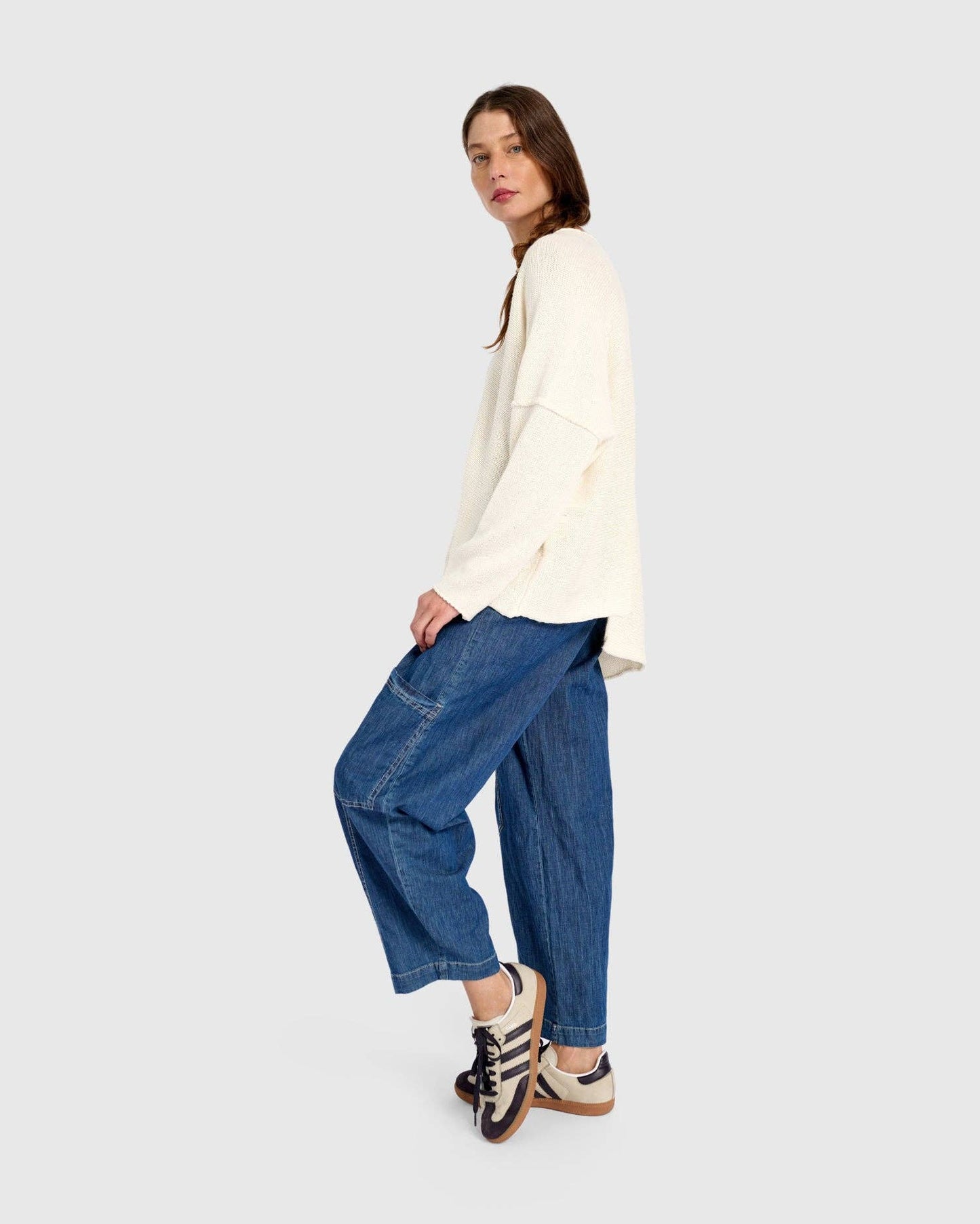 Bliss Slouchy Sweater, Cream: Cream / ONE SIZE