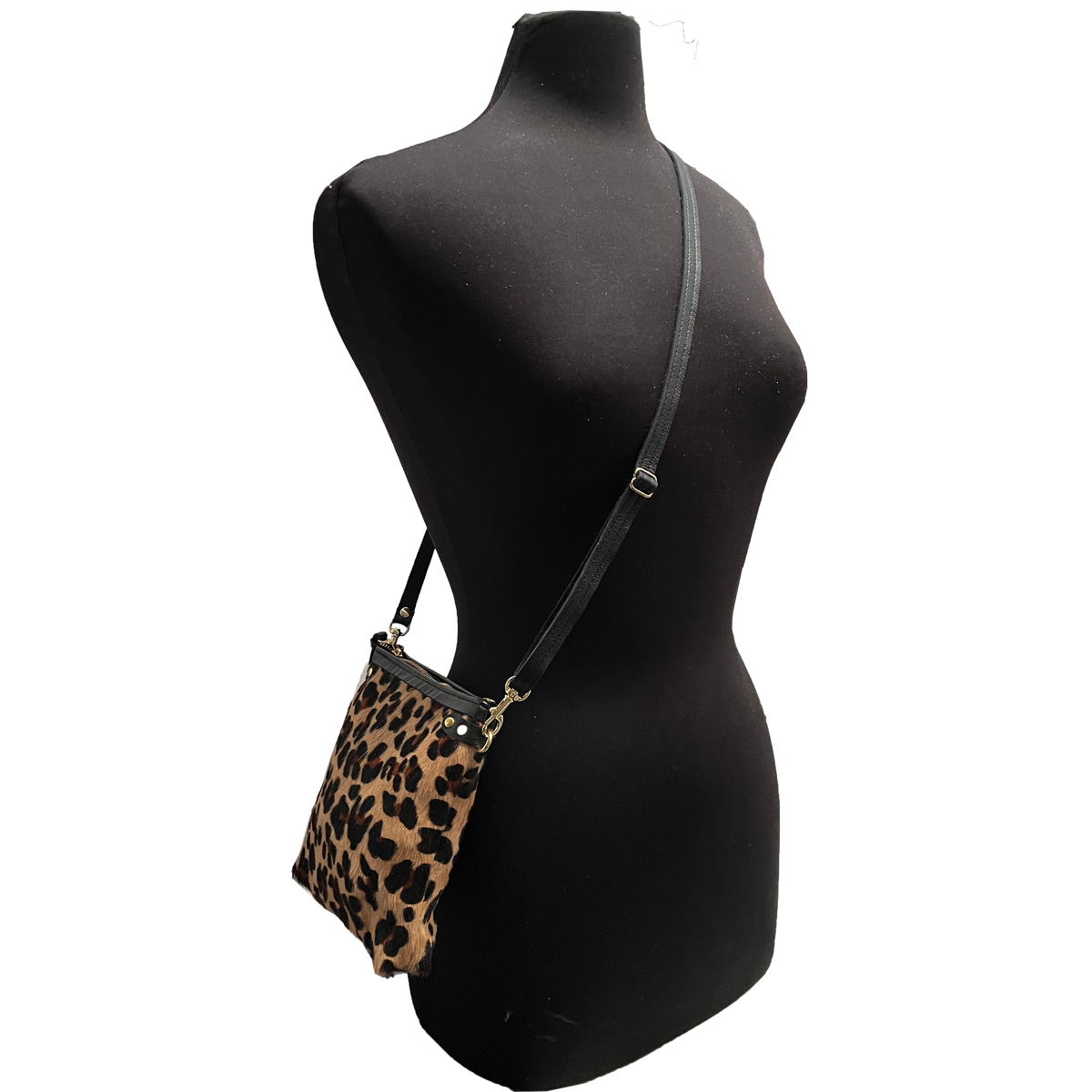 The Fancy Jane Shoulder bag and Crossbody bag: Celestial: Gold burnout on White hair-on-hide / Lined / Gold Shoulder Chain
