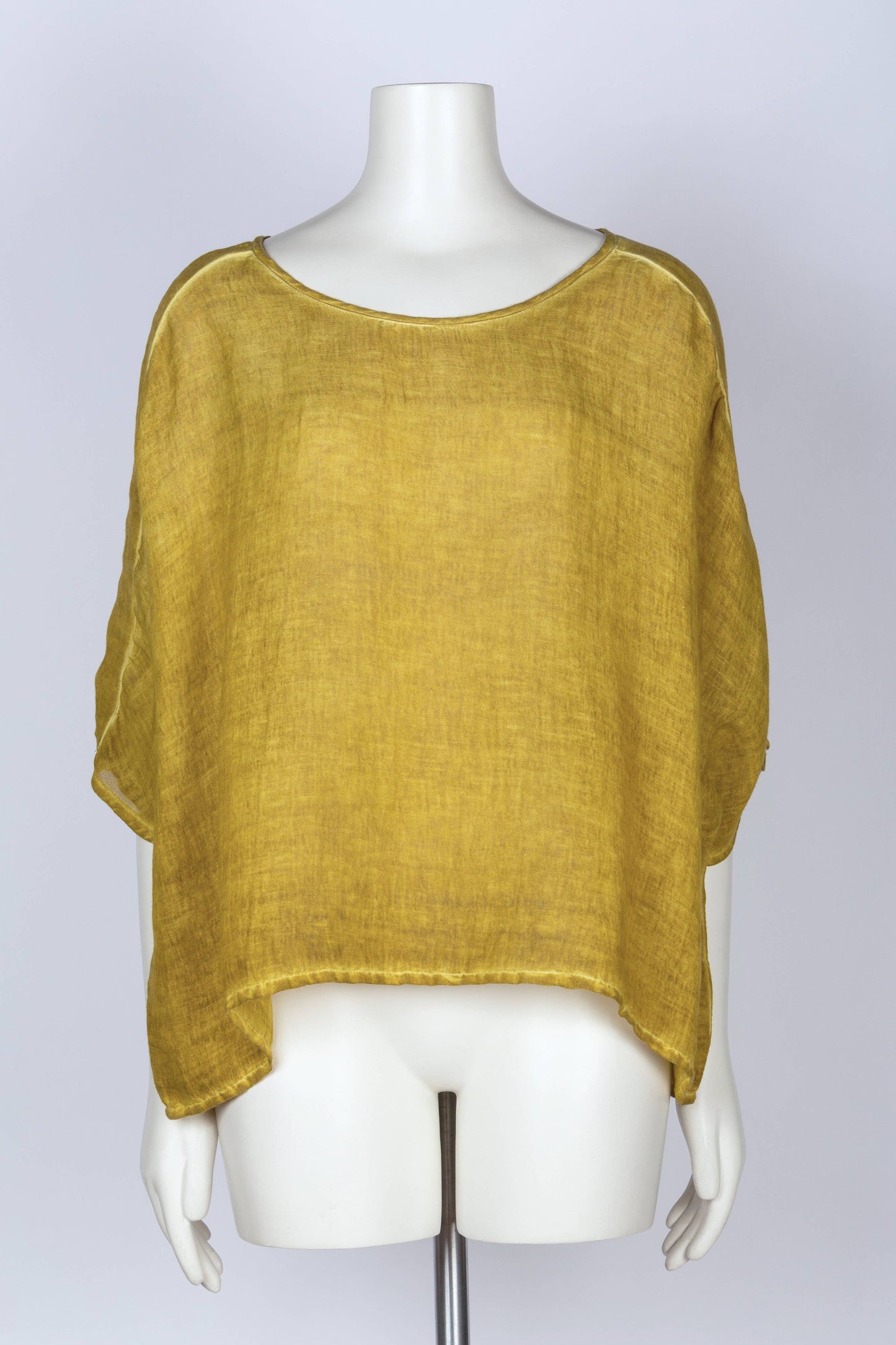 Everly Linen Blouse Mustard: Mustard