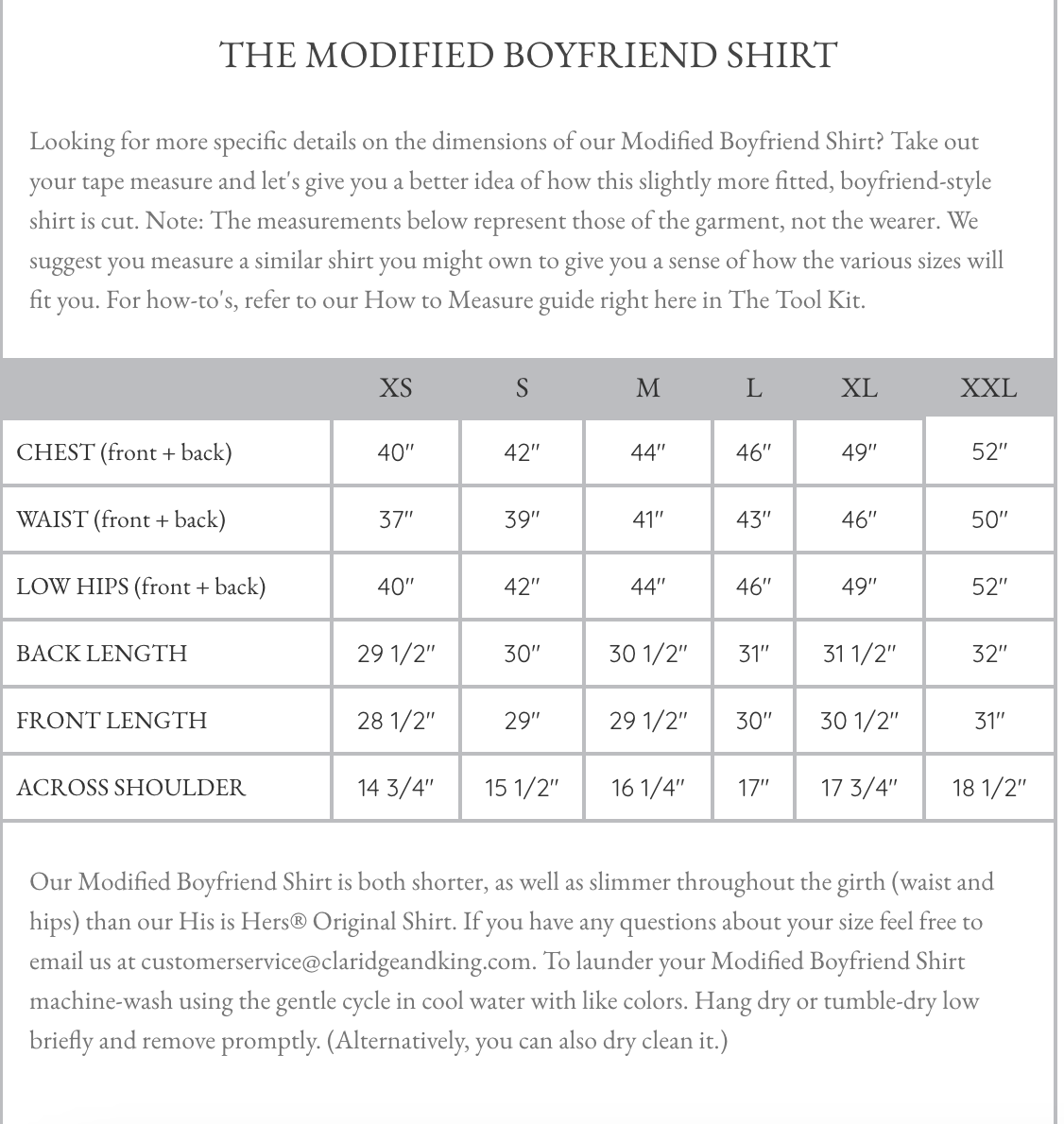 The Modified Boyfriend Shirt in Cadet Blue Oxford: 2XL