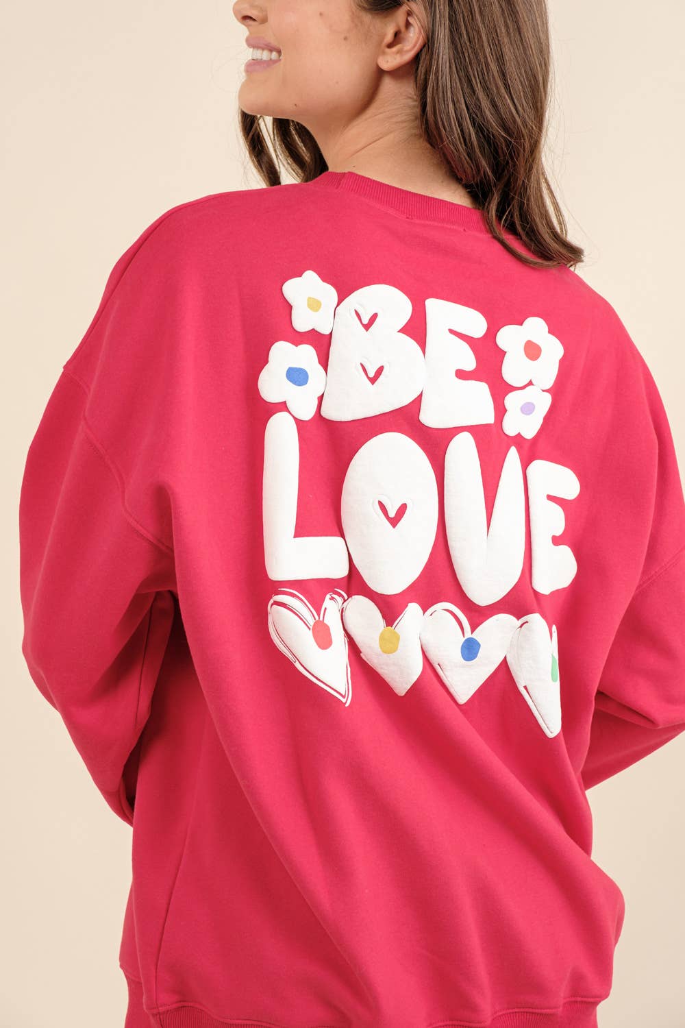 32372T - French Terry Graphic Pullover Sweatshirt: Red / LARGE