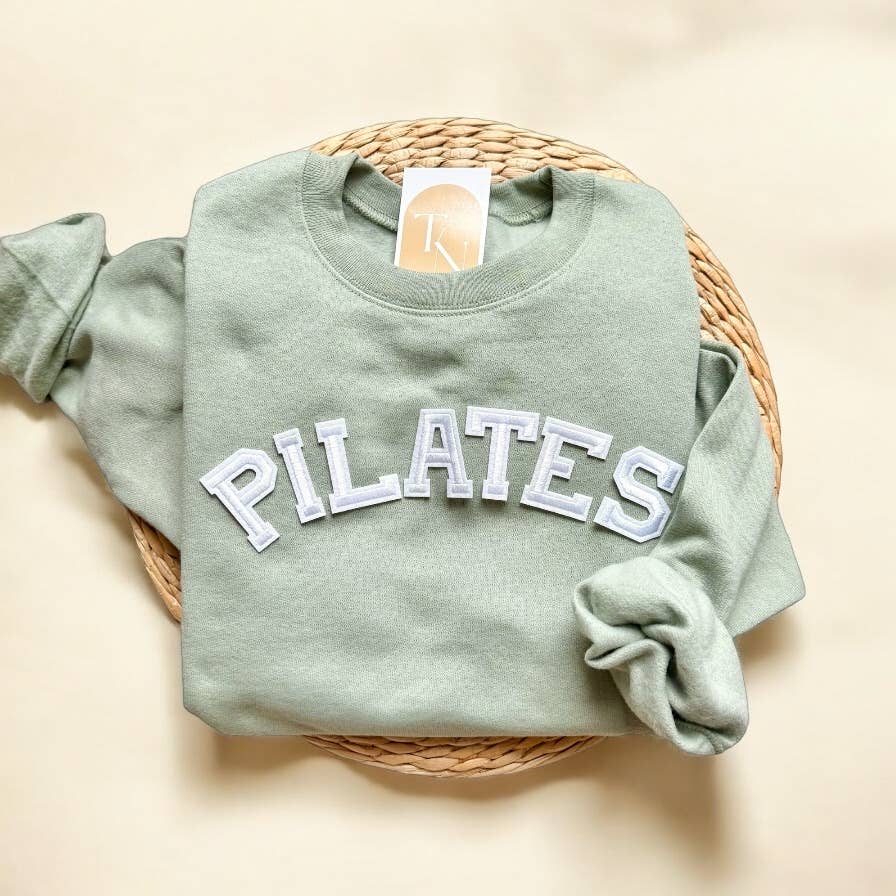 PILATES Sweatshirt, Pilates Gifts: Army / XL