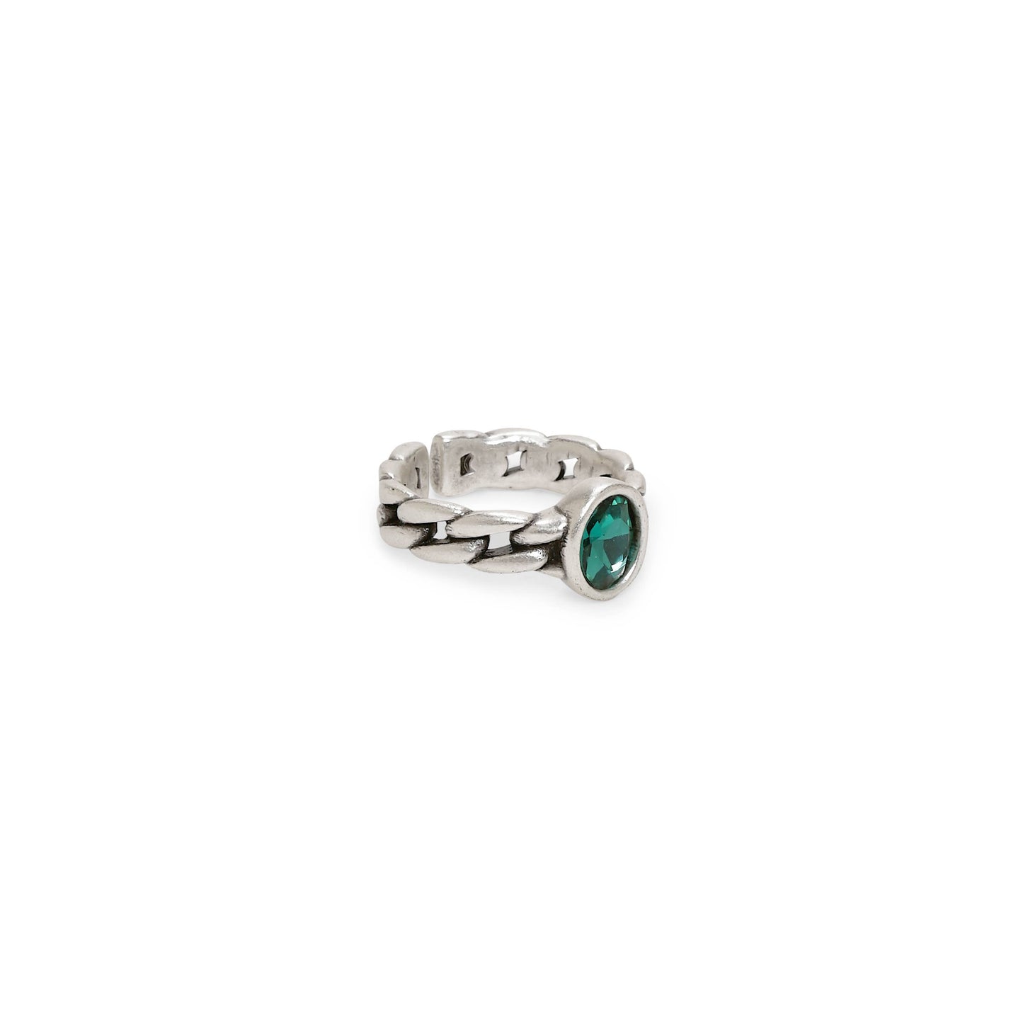 Handmade Crystal Brass Ring - 6851