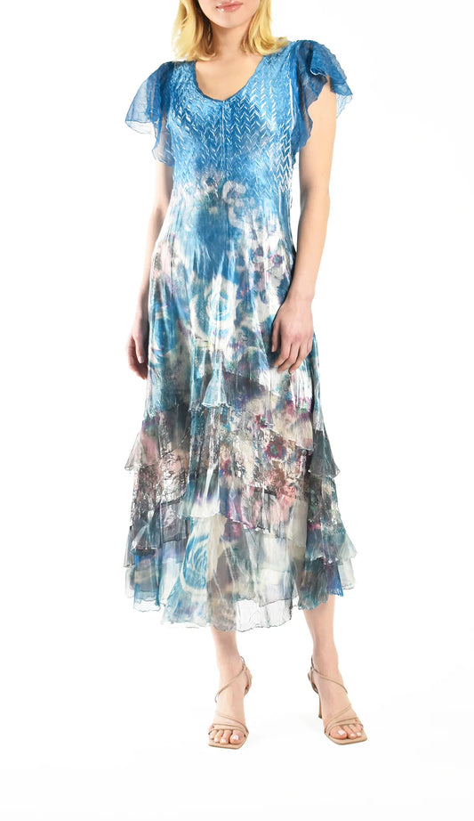 Flutter Sleeve Dress CLC19484 - KOMAROV