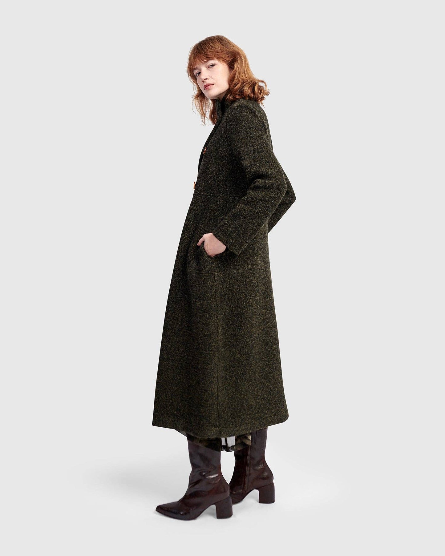 Urban Tash Long Coat, Khaki: Khaki / 1 (US 6-8)