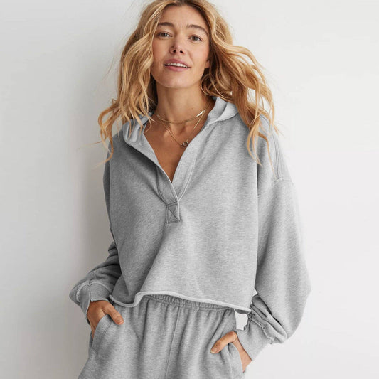 Trendy Hooded Sweatshirt for Women Comfortable Casual Wear: E24W0452-050 / L