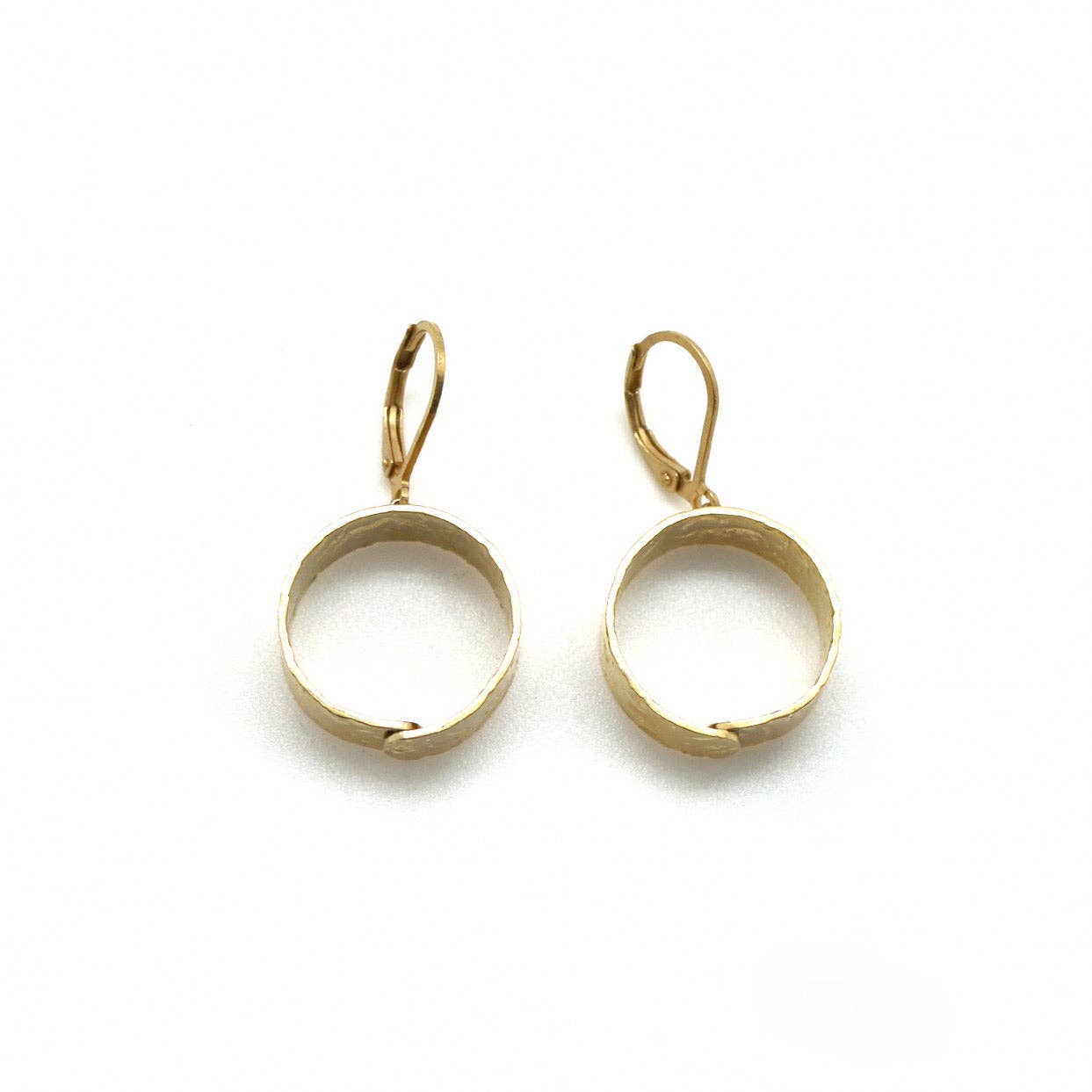 Simple Infinity Circle 24K Gold Plated Earrings -French Flair Collection- E4-016