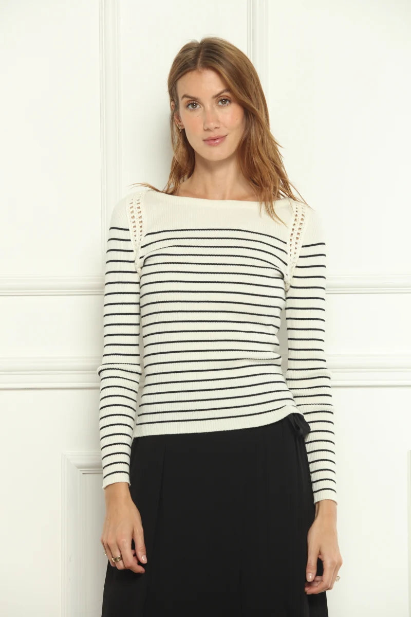 Striped Lace Sweater 62203 - Zero Degree Celsius