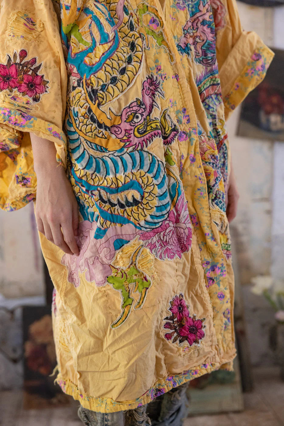 Dragon Romani Kimono 1163 - Magnolia Pearl
