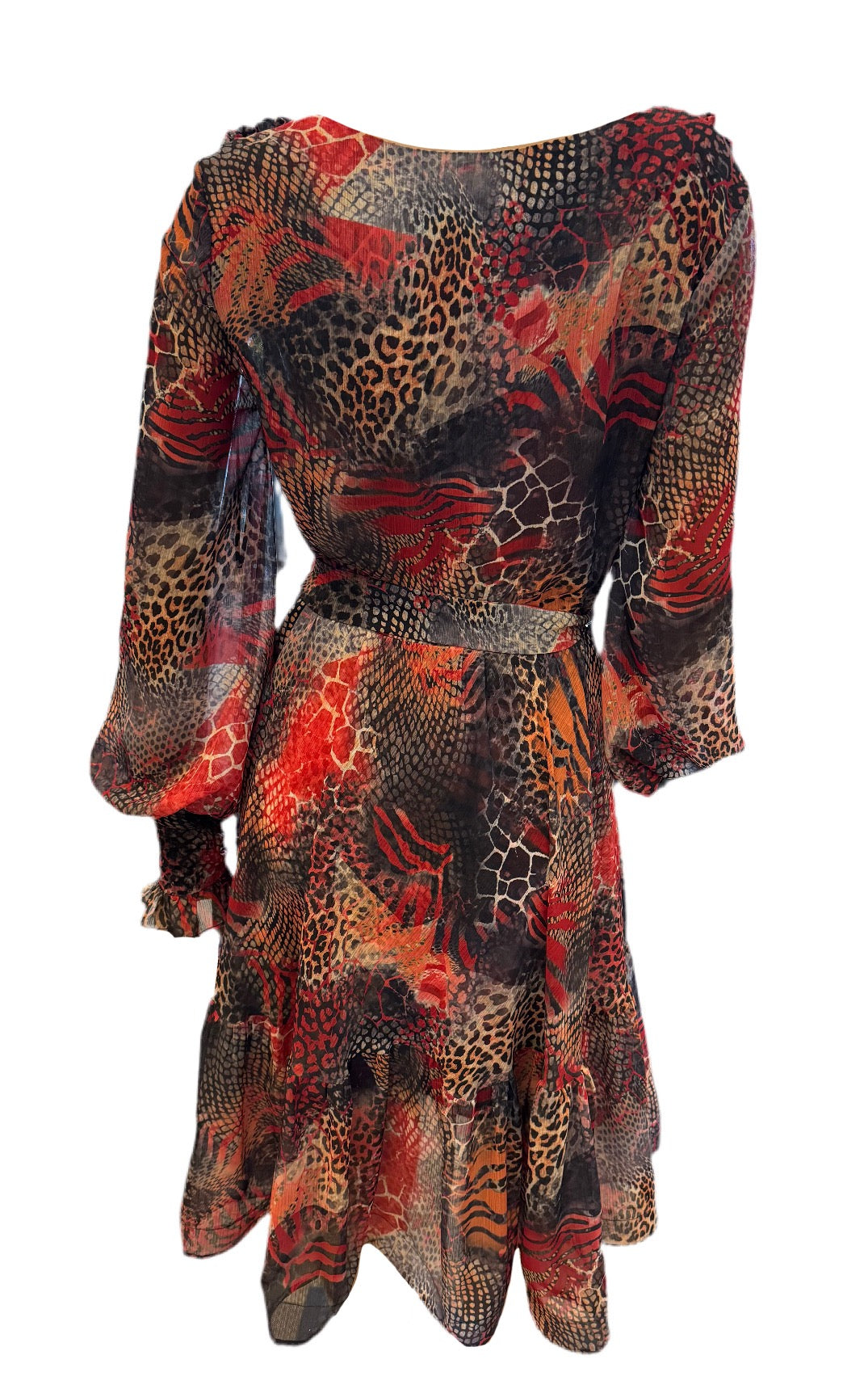 Long sleeve V Neck Dress IB359 - Olvi’s