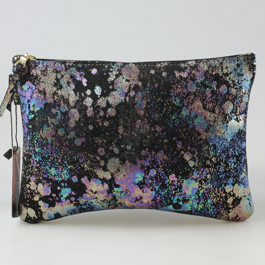 The COSMIC Everyday Clutch!: Galaxy (black w/multi) / Carter: 9"x6.5"