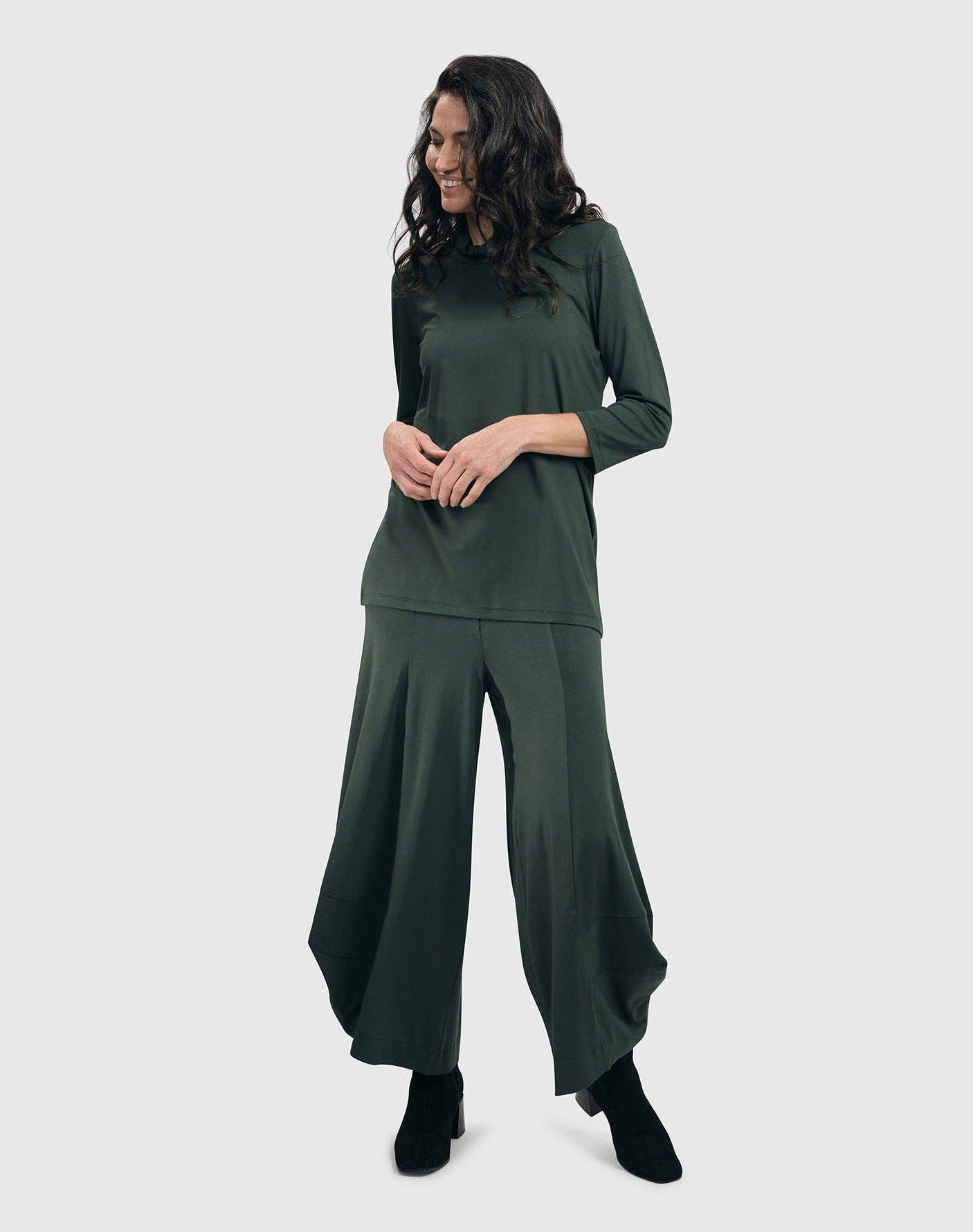 Essential Punto Pants, Green: Green / 0 (US 4-6)