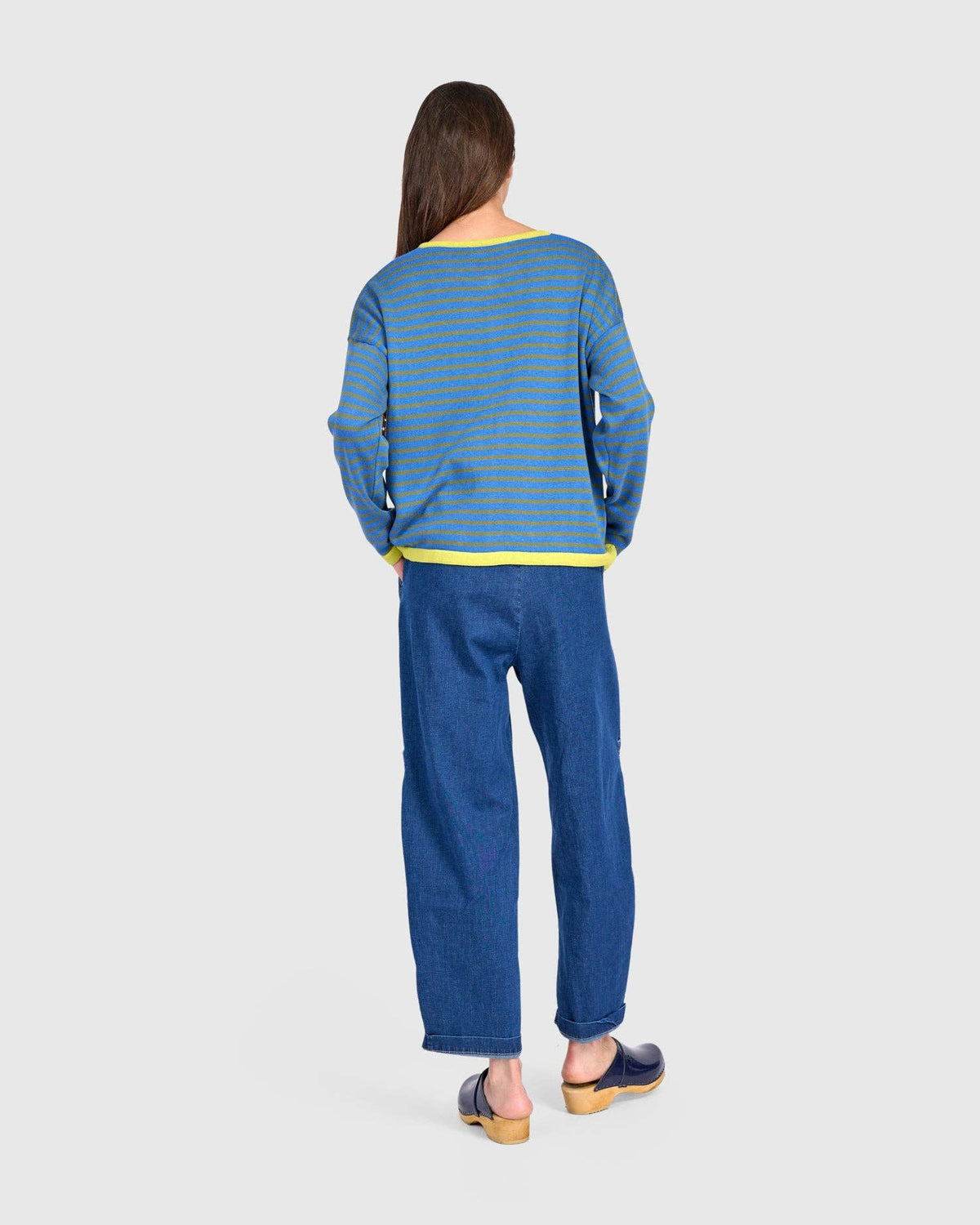 Thimble Trimmed Cardigan, Indigo: Indigo / ONE SIZE