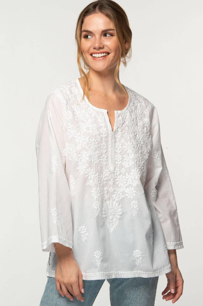 Tara Embroidered Tunic - Sevya Handmade