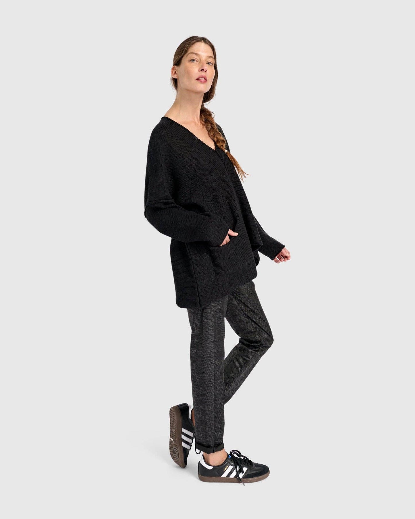 Bliss Slouchy Sweater, Black: BLACK / ONE SIZE