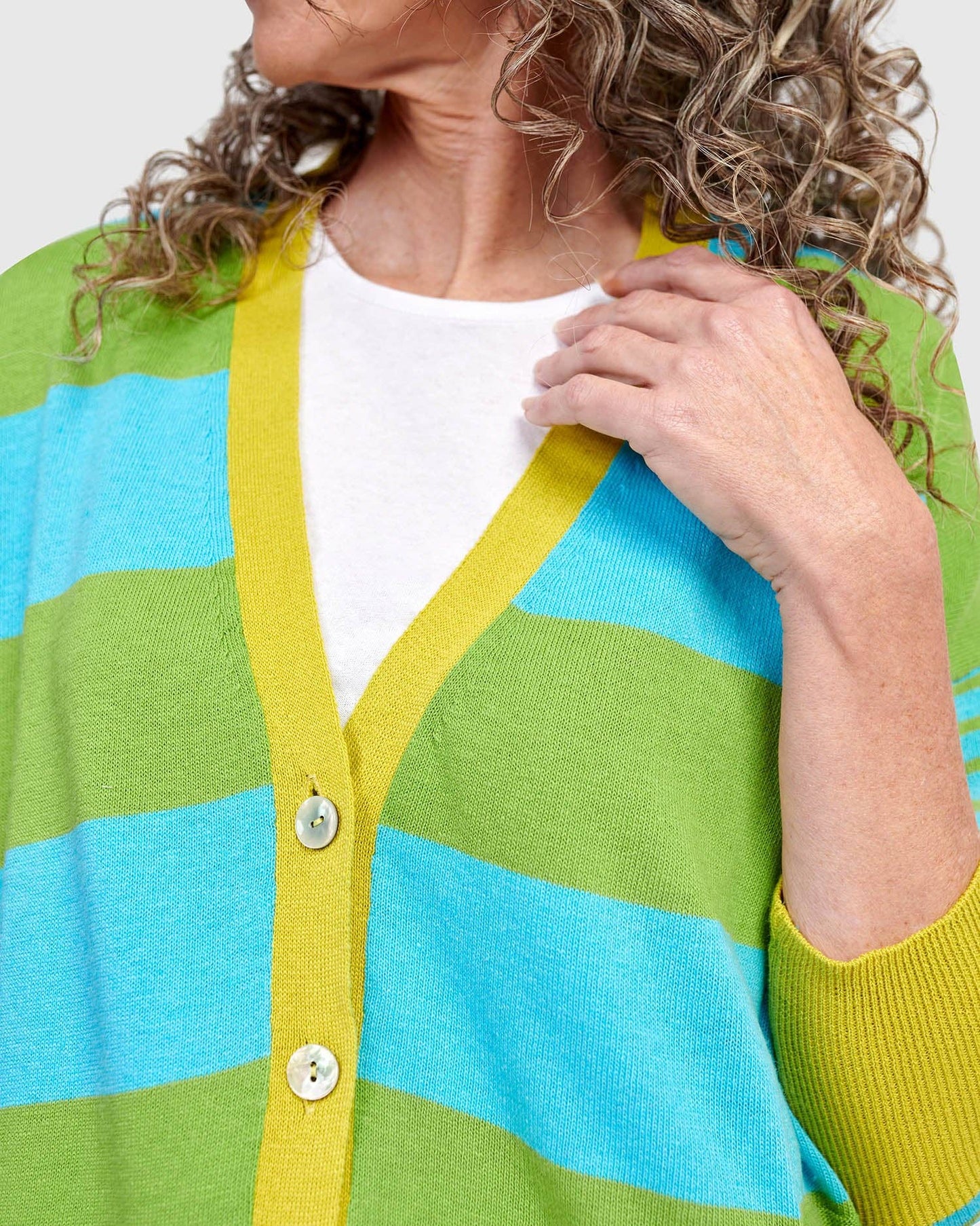 Gumdrop Cardigan, Stripes: Stripes / S/M (6-8)