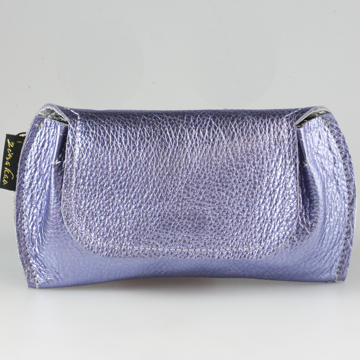 The Marla Sunglass Case: Metallic Leather!: Sapphire