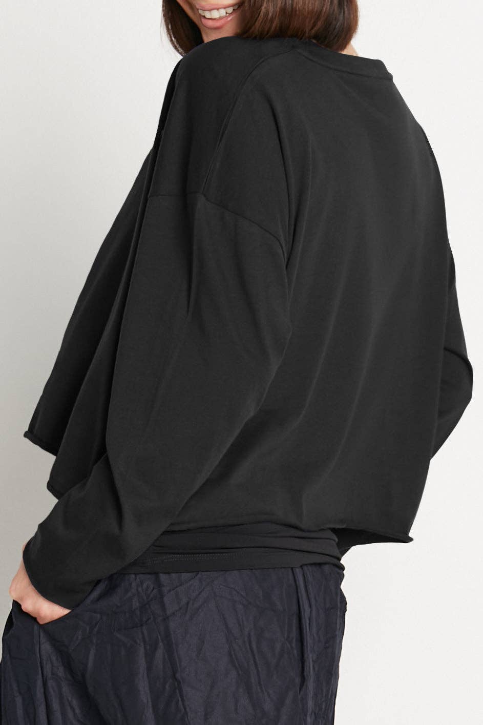 Pima Cotton Mini Luxury Boxy T-Shirt - Black: Black