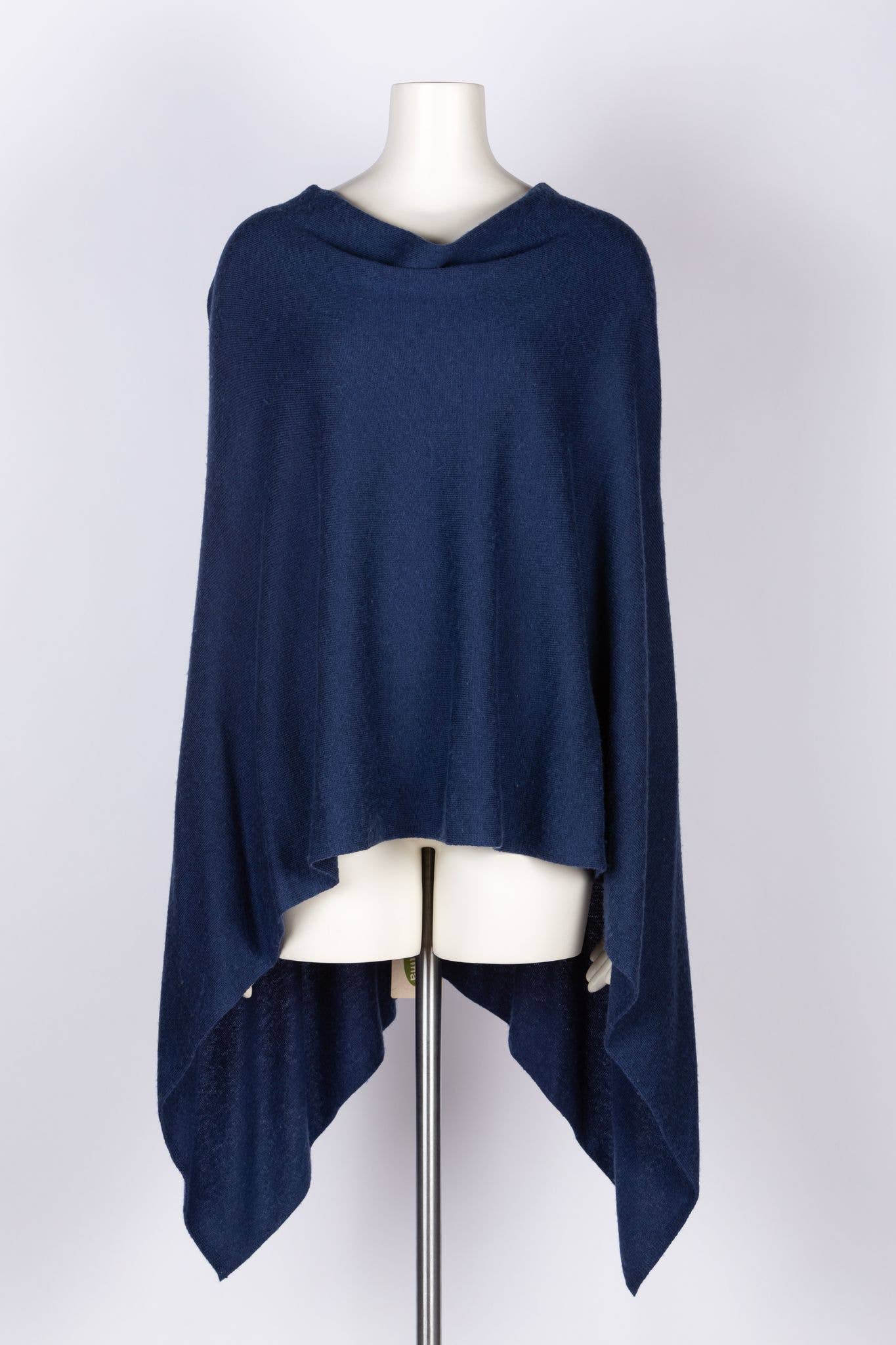 Cashmere Poncho Navy