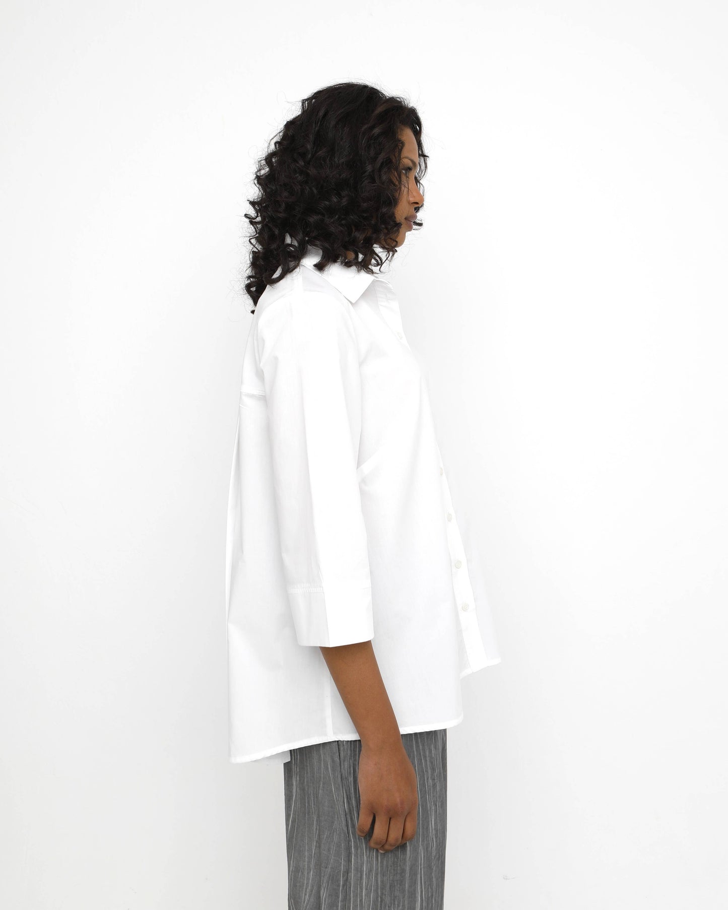 Ozai N Ku Aire Pleat Back Shirt, White: White / S (US 6-8)
