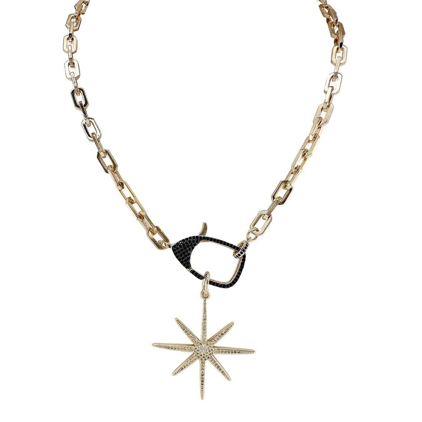 Matty North Star Link Necklace: Gold