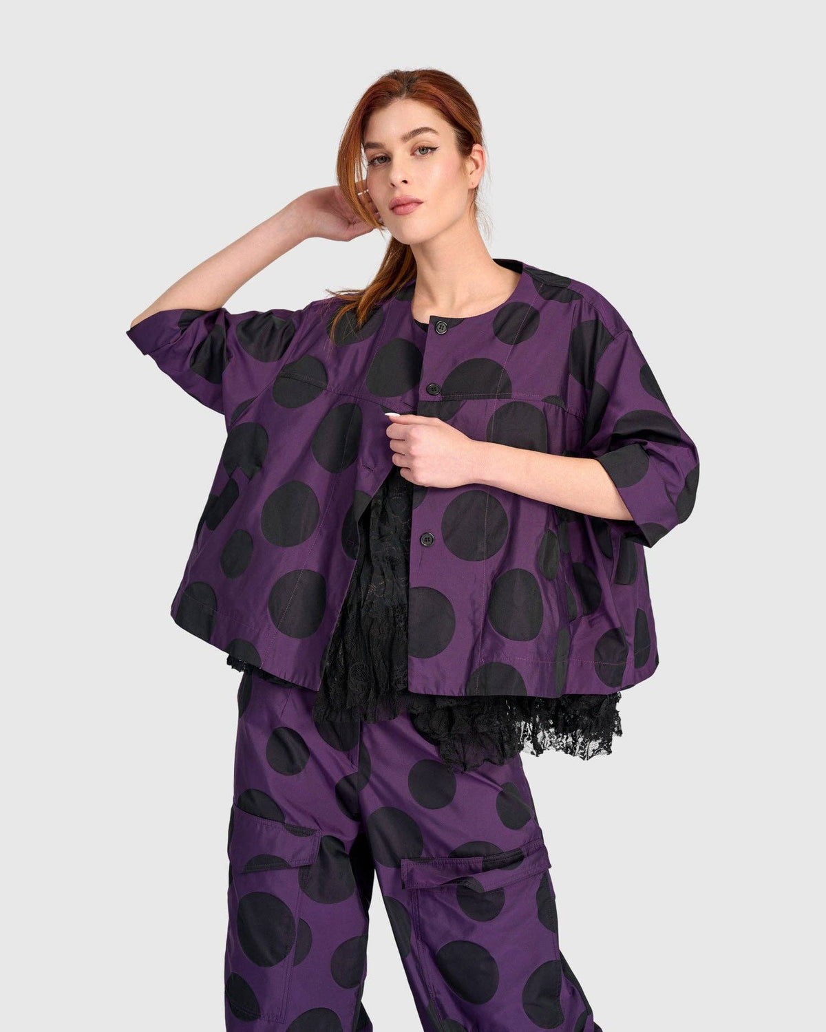 Damson Topper Jacket, Plum: Violet / 2 (US 8-10)