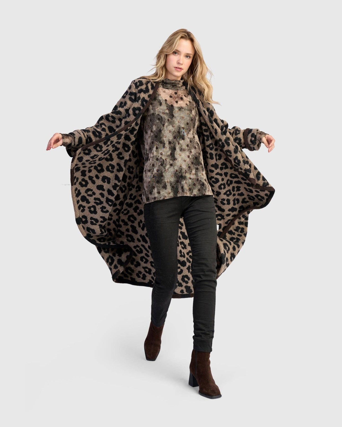 Sable Cozy Draped Coat - Alembika
