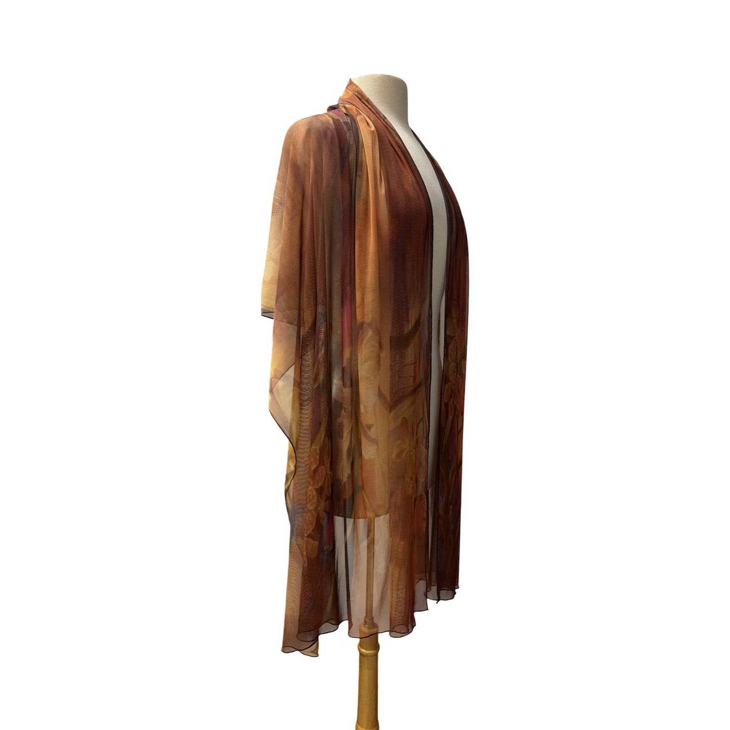 IONNA Long & Wide Print Mesh Shawl Stole Wrap : OS