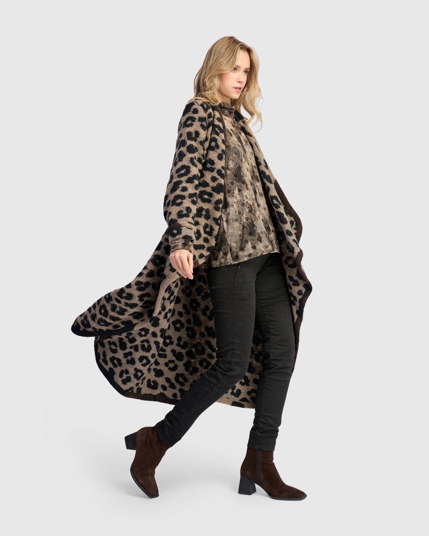 Sable Cozy Draped Coat - Alembika