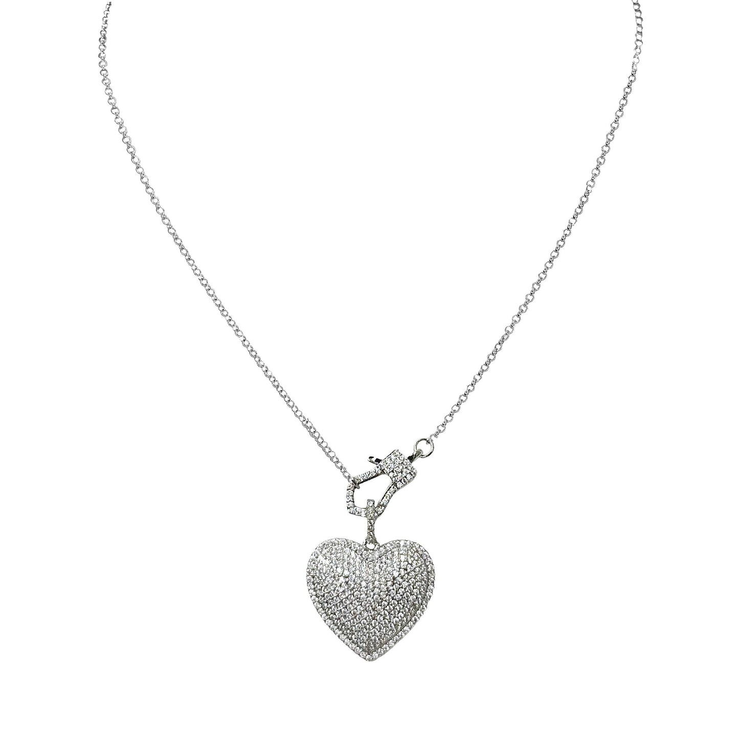 Rachel Diamond Spectacular Necklace: Silver/Silver
