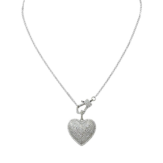 Rachel Diamond Spectacular Necklace: Silver/Silver