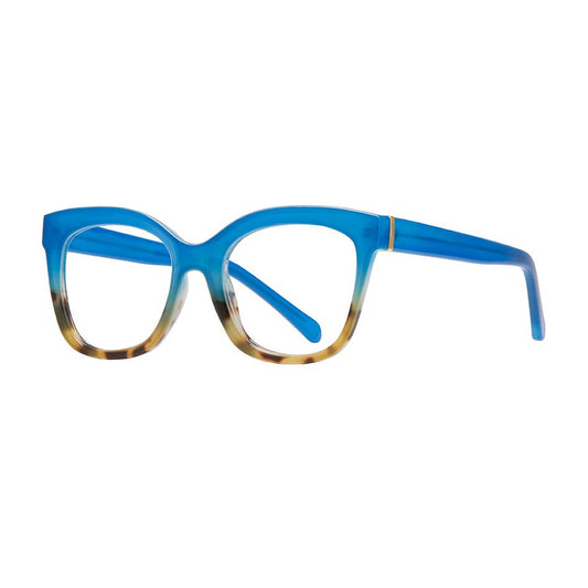 Morgan -  Blue/Brown Tort - Blue Light Filtering Lens: 2.00