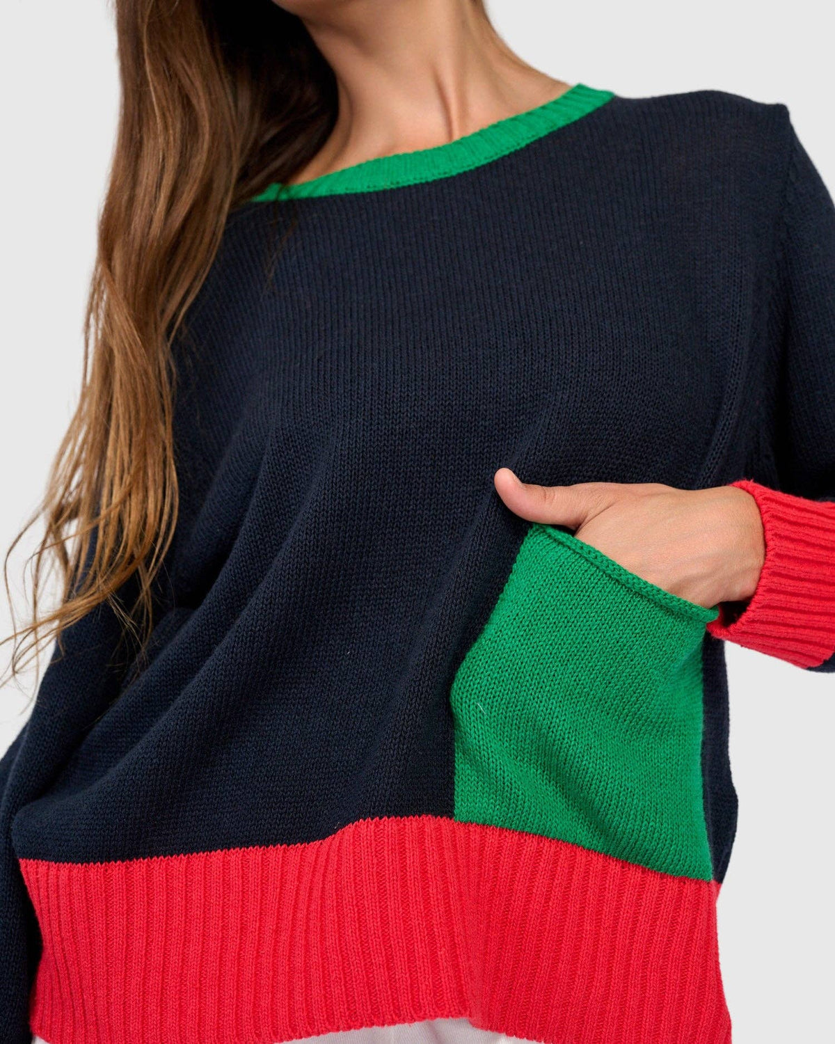 Bauble Pocket Sweater, Green: Green / ONE SIZE