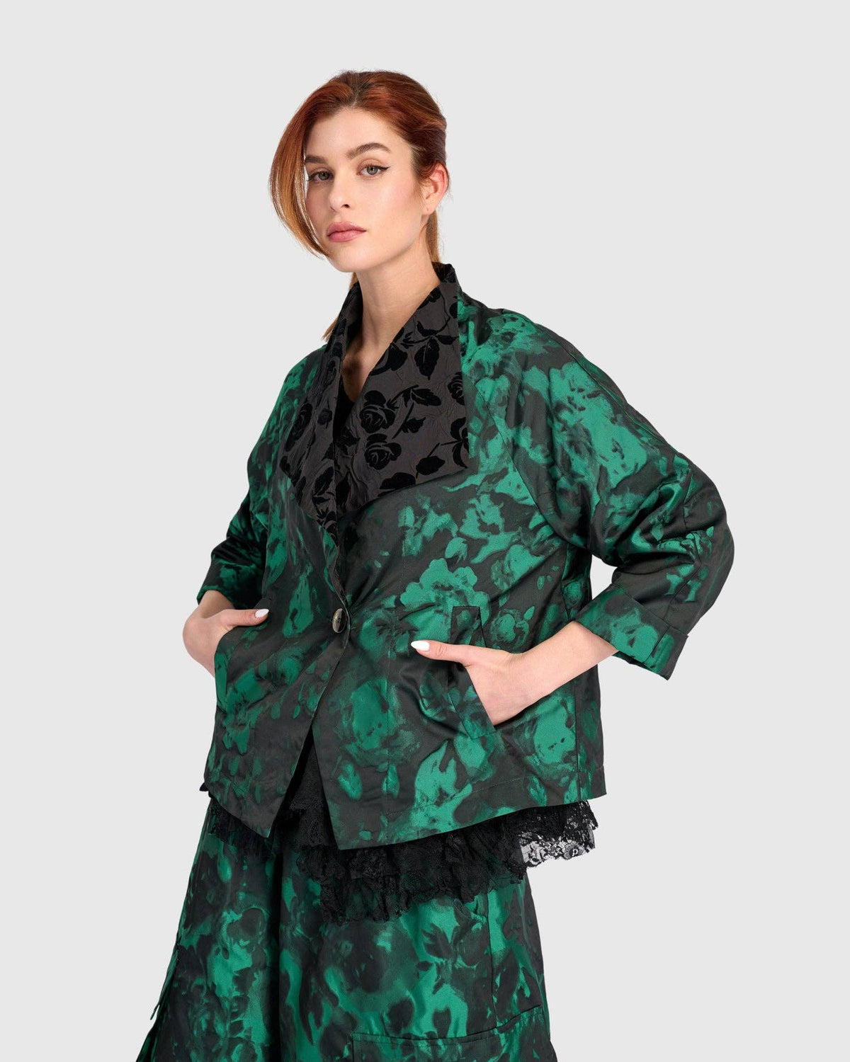 Palatial Cocktail Jacket, Emerald: Emerald / S (US 8-12)
