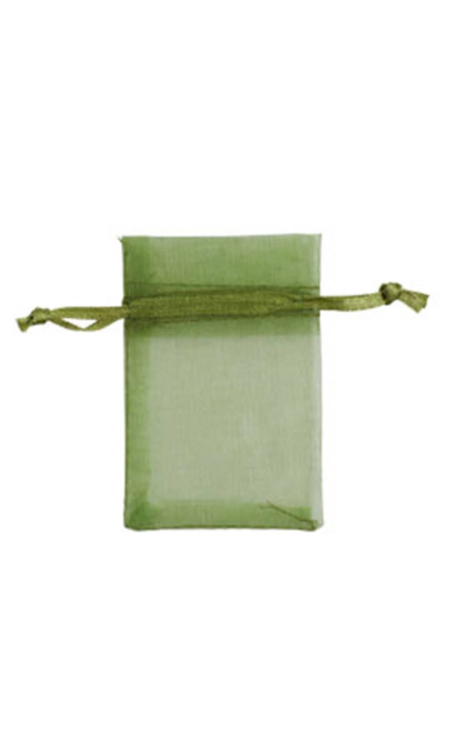 Organza Drawstring Pouch: White / Pack of 10 / 5" x 7"