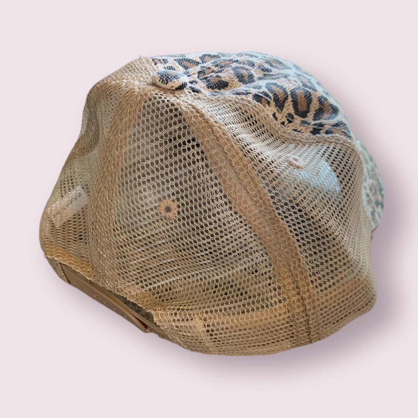 Leopard Repurposed Caps, Upcycled Cap