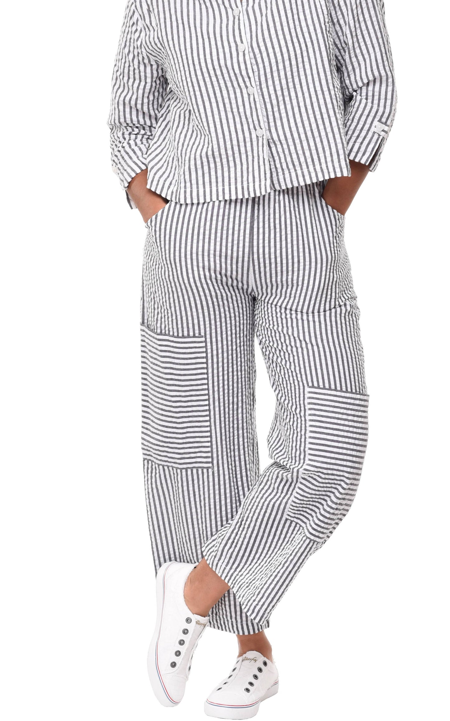 CV1115 Roxanne Pant in Murphy Seersucker Stripe*: XS