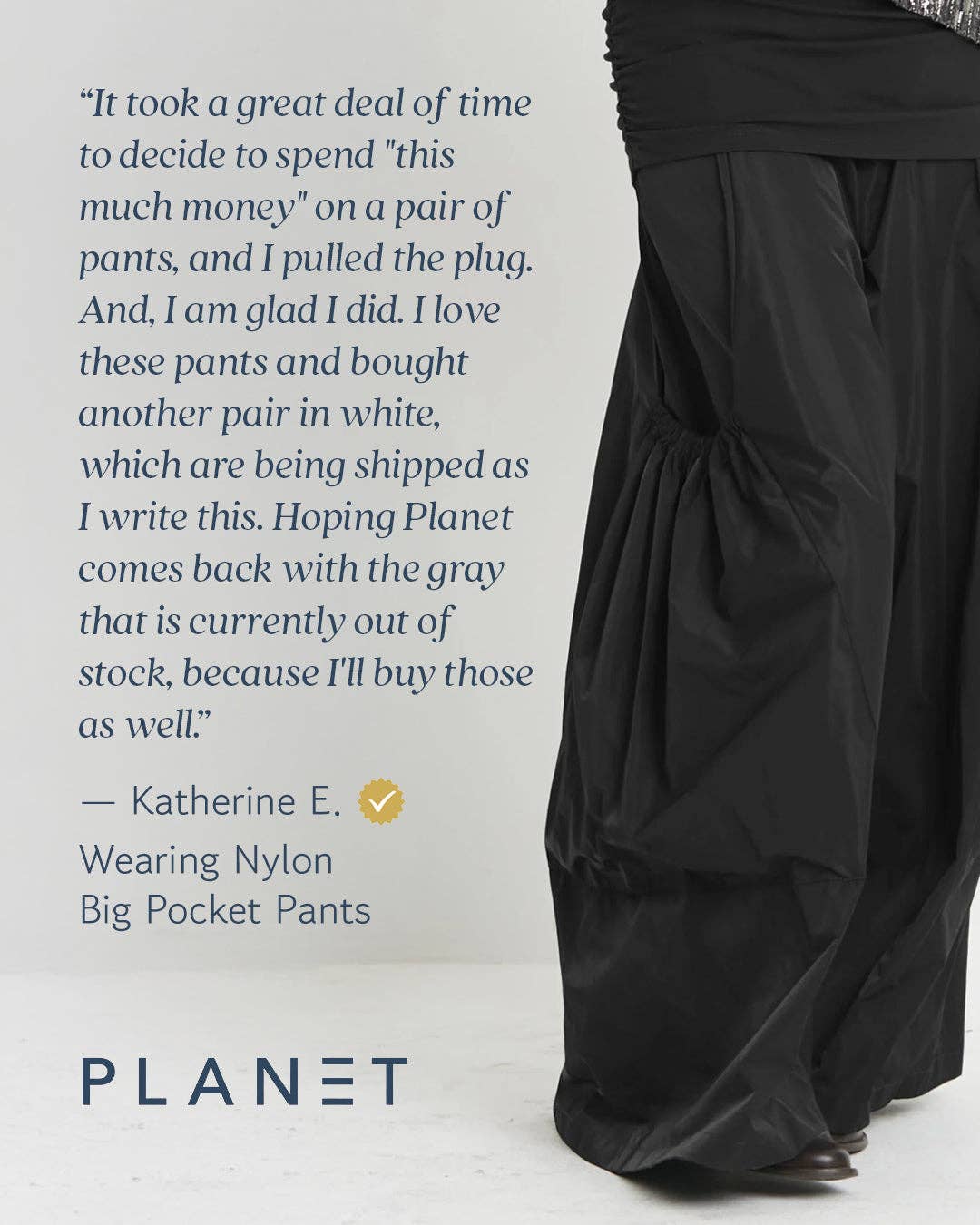 Nylon Big Pocket Pants - Black: 2