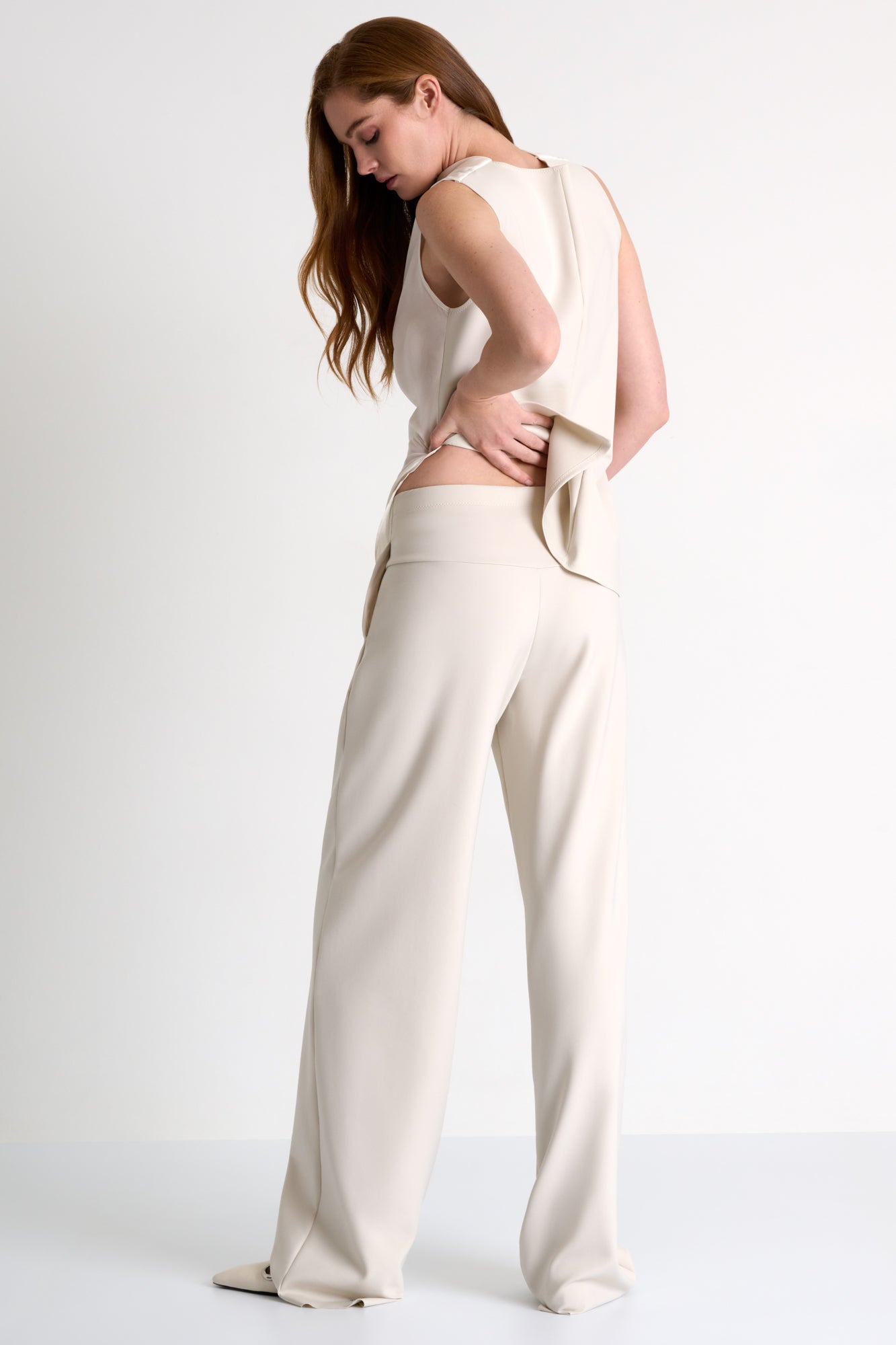 Tailored Wide-Leg Pants 52627-52 - SHAN