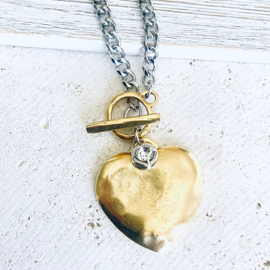 Star moon heart mixed meta necklaces no tarnish jewelry 2025: 19” / Gold Heart