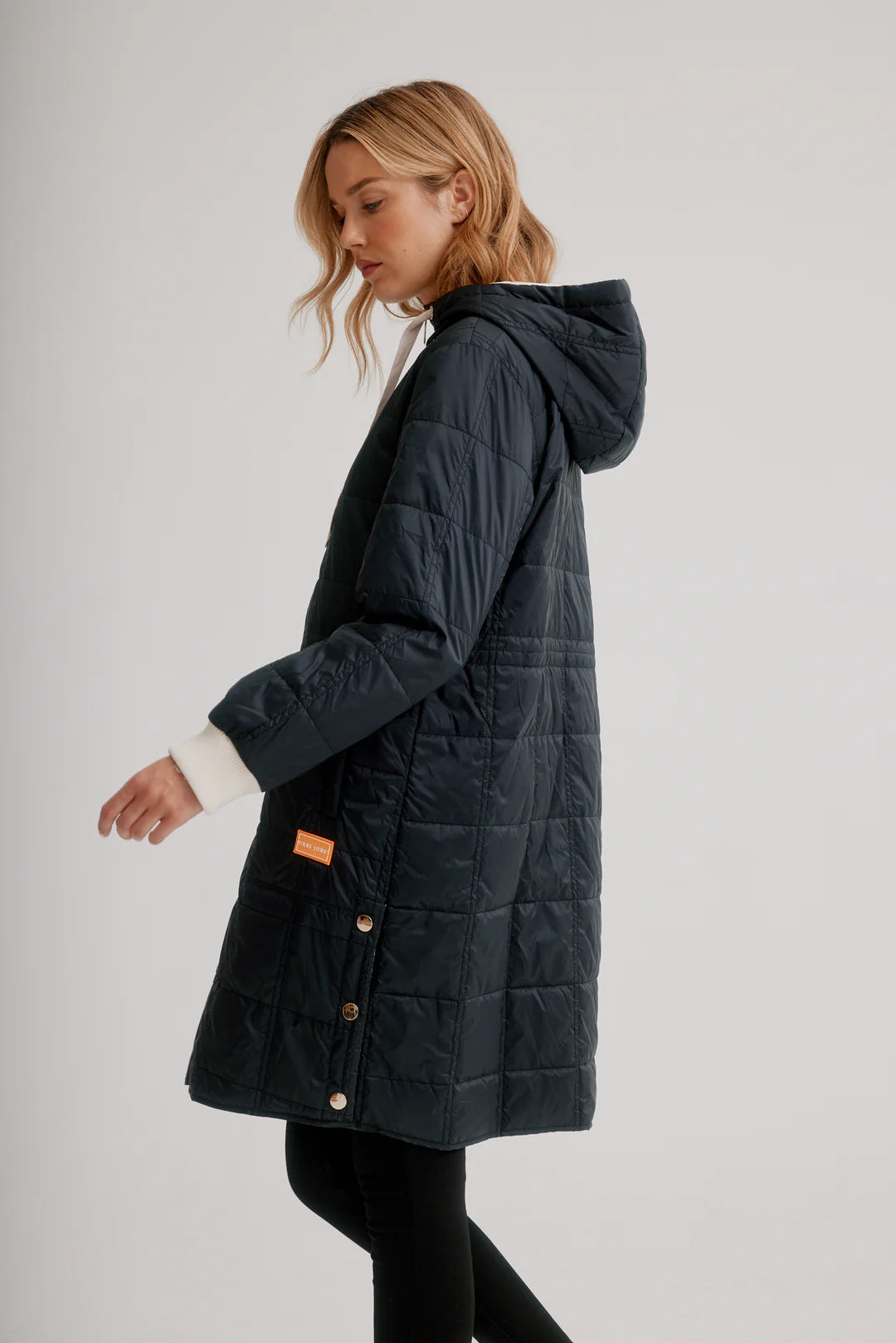 Super Light Puffer Coat W/ Contrast Zipper K5457RO-373 - Nikki Jones